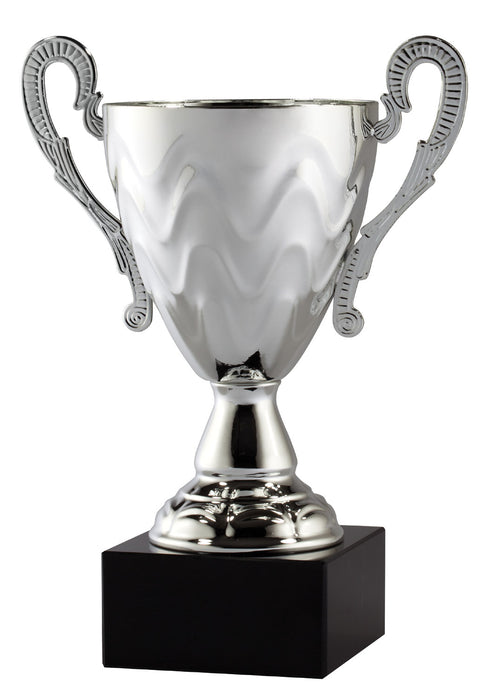 Copa Italiana de Metal Plateada con Base de Mármol AMC10